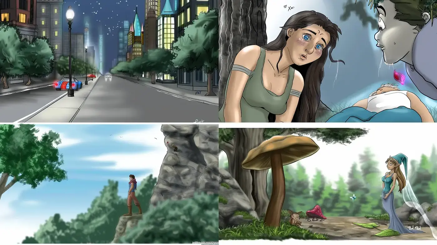 Digital Illustrations with a Whimsical and Emotional Narrative - Midjourney sref style