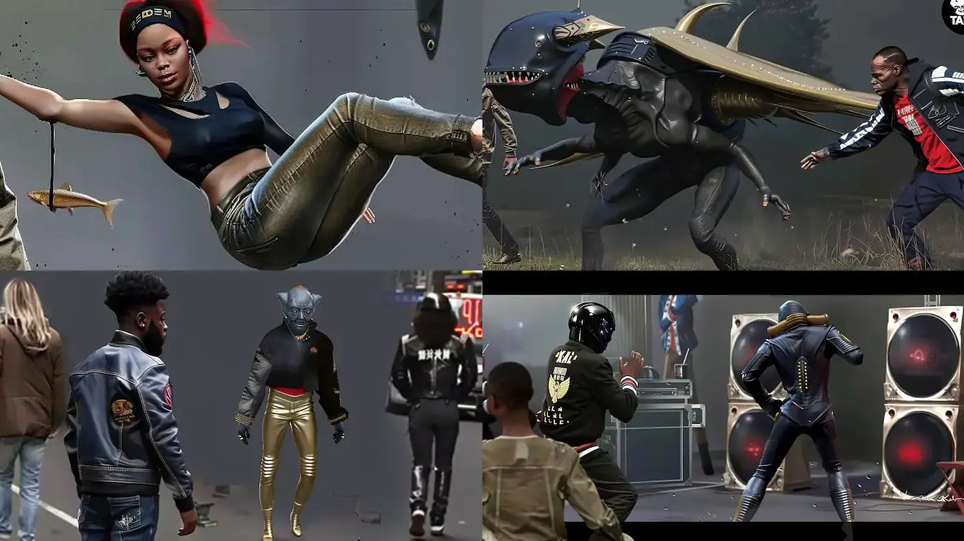 Futuristic Urban Aesthetic with a Dynamic Blend of Fashion and Science Fiction - Midjourney sref style