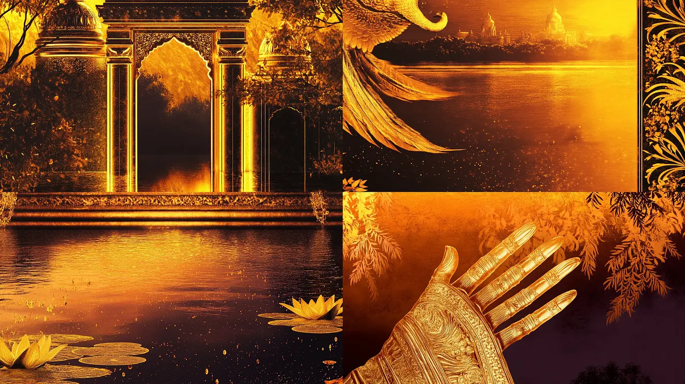 Golden Hues of Timeless Elegance - Midjourney sref style