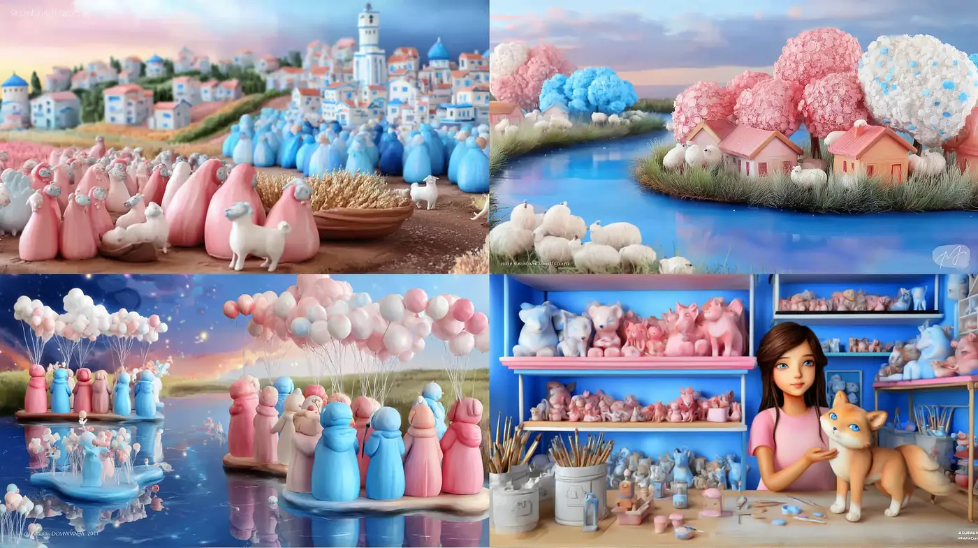 Soft and Whimsical Pastel Scenes Evoking a Dreamlike Quality - Midjourney sref style