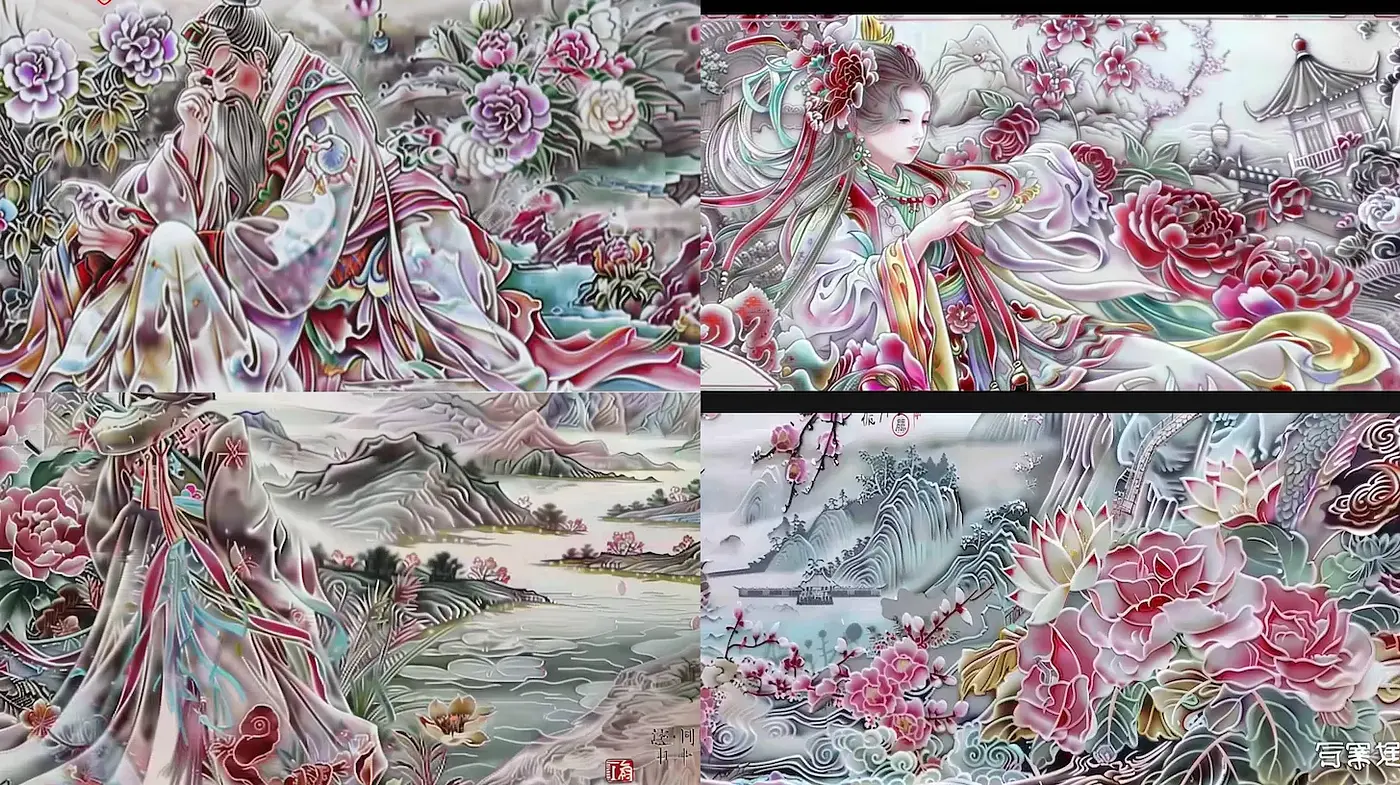 Elegant Blends of Traditional Asian Artistry and Modern Stylization - Midjourney sref style