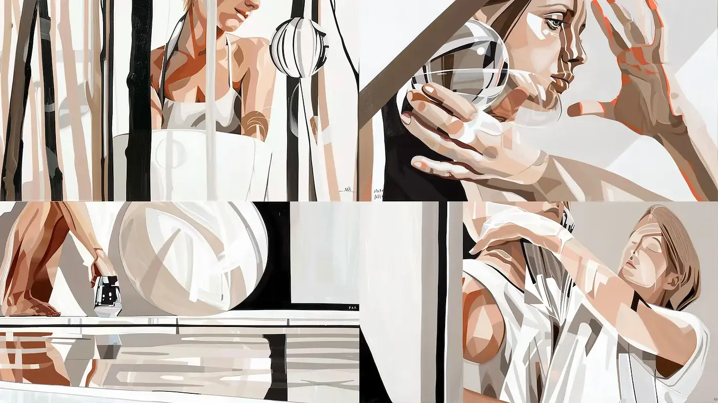 Contemporary Figurative Style with Sleek, Minimalist Touch - Midjourney sref style