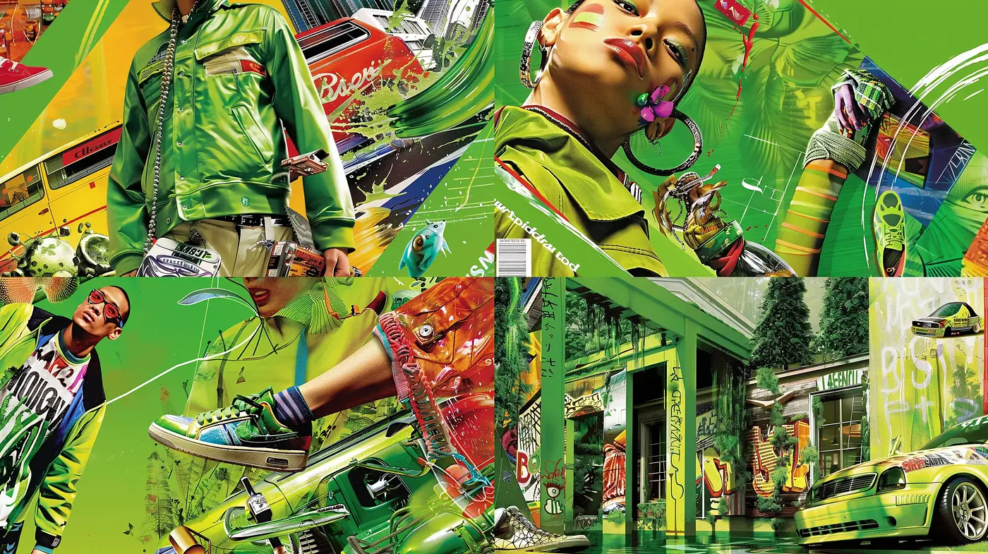Vibrant Urban Pop Art Fusion with a Contemporary Edge - Midjourney sref style