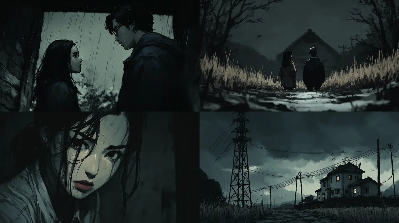 Moody and Atmospheric Illustration with a Cinematic Touch - Midjourney sref style