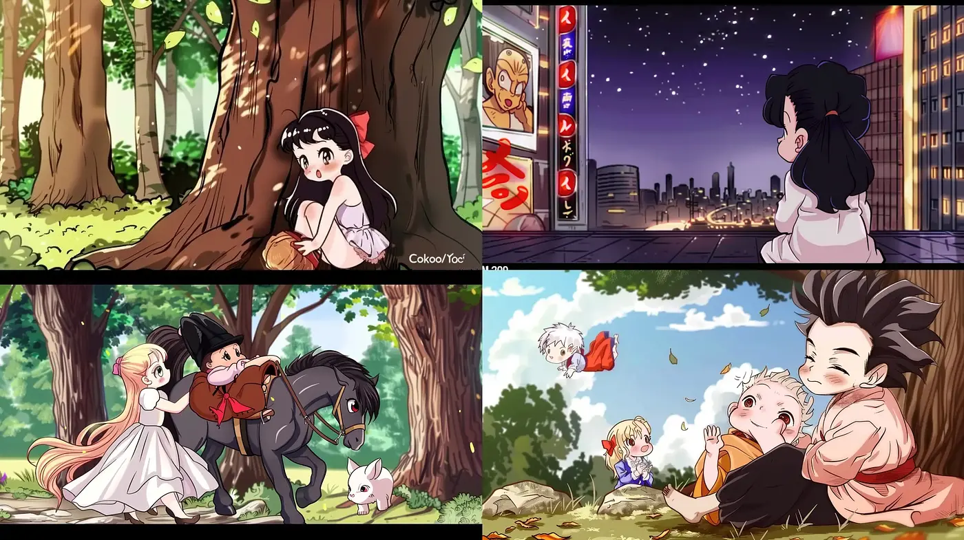 Whimsical Anime-Inspired Storybook Illustrations - Midjourney sref style