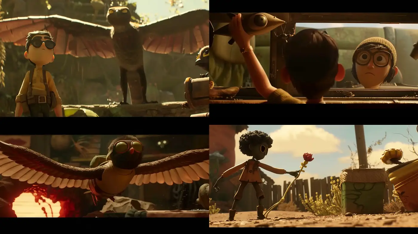 Sundrenched Adventure in Stylized Animation - Midjourney sref style