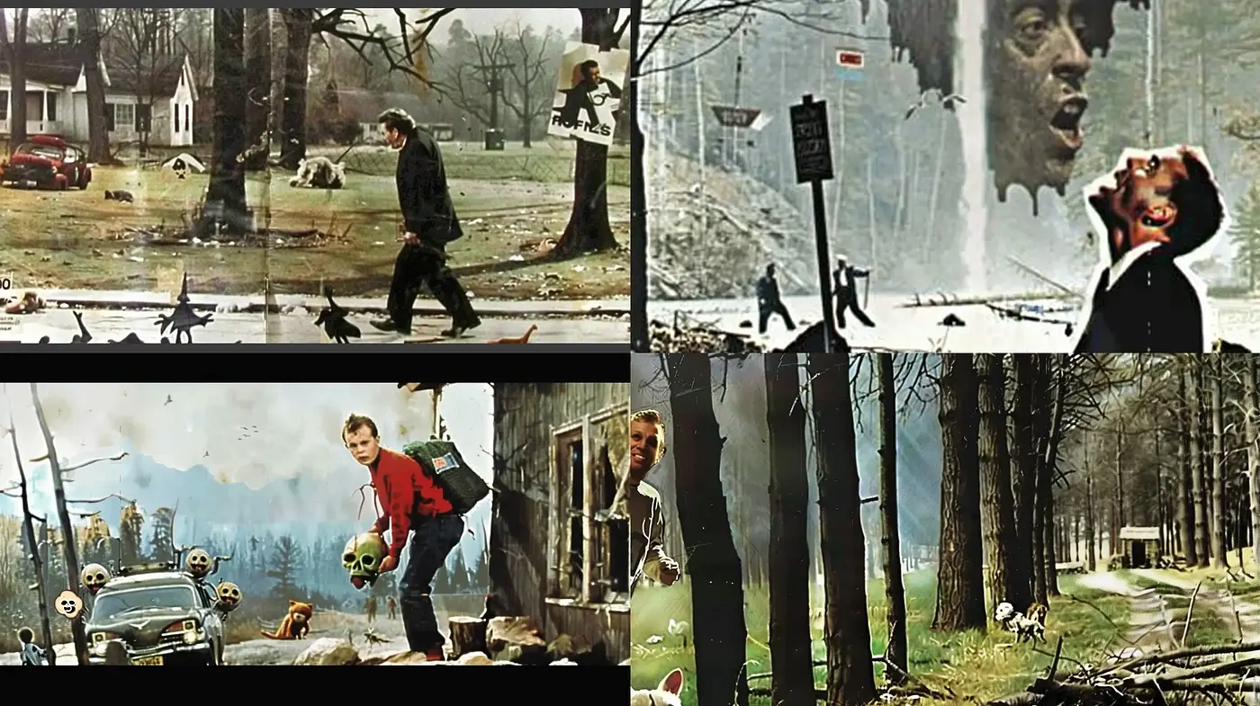 Gritty Cinematic Tapestry with Surrealist Undertones - Midjourney sref style