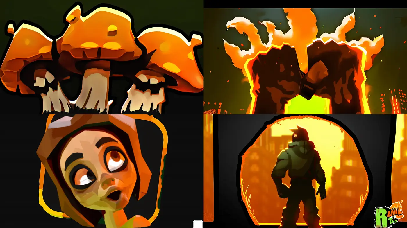 Dynamic Brushwork and Bold Palette in Stylized Imagery - Midjourney sref style
