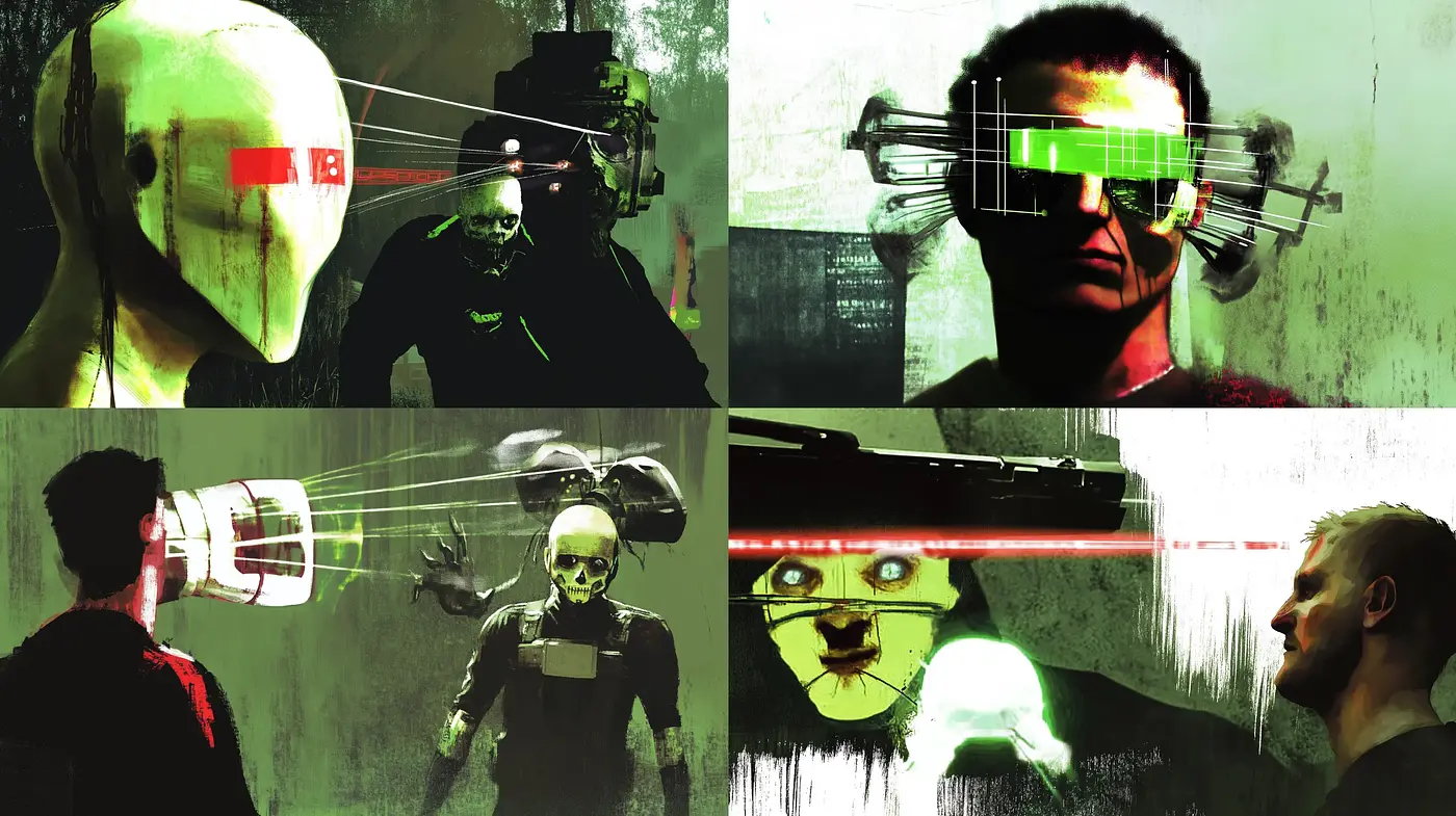 Dystopian Cyberpunk Grunge Fusion - Midjourney sref style