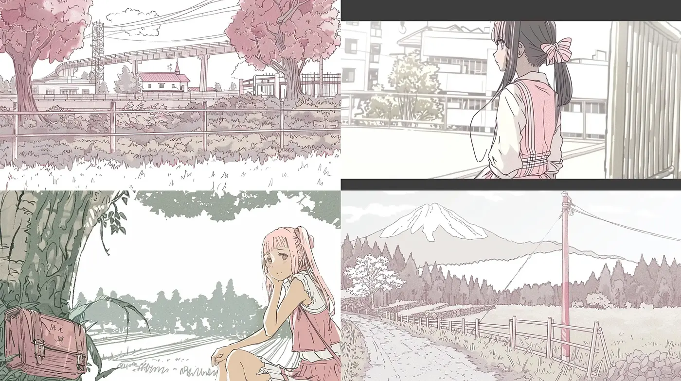 Ethereal Pastel Dreamscapes: A Study in Soft Hues and Delicate Anime-Inspired Aesthetics - Midjourney sref style