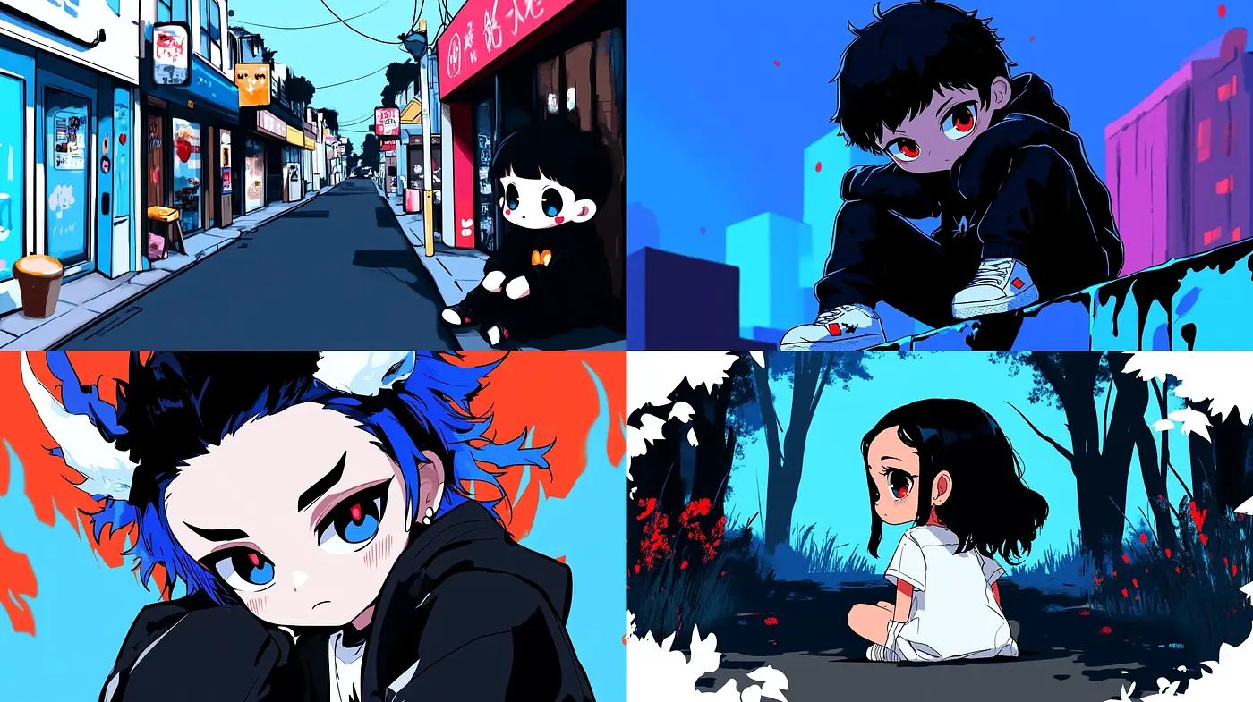 Vibrant Anime-Inspired Digital Art Fusion - Midjourney sref style