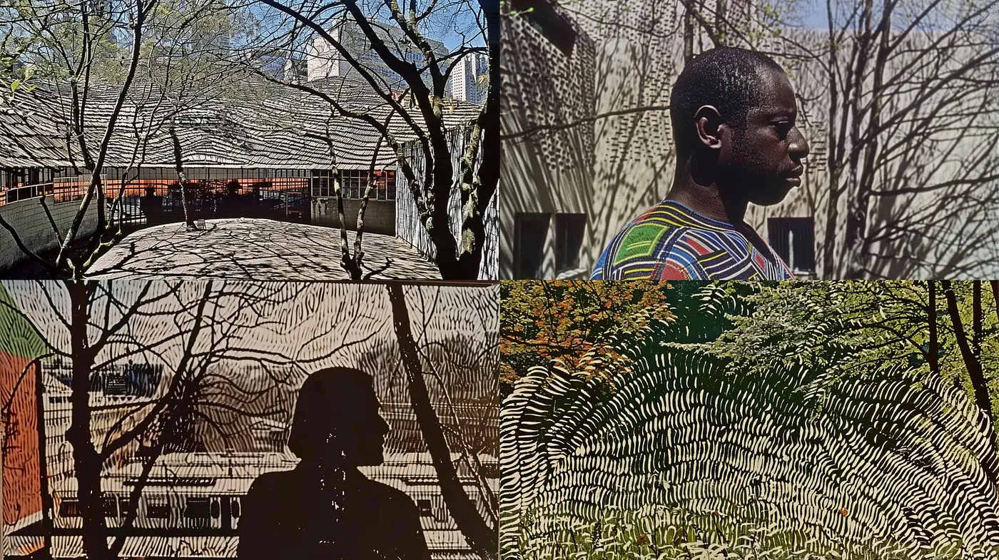 Contemplative Shadows and Earth Tones: A Homage to Natural Textures and Human Silhouettes - Midjourney sref style