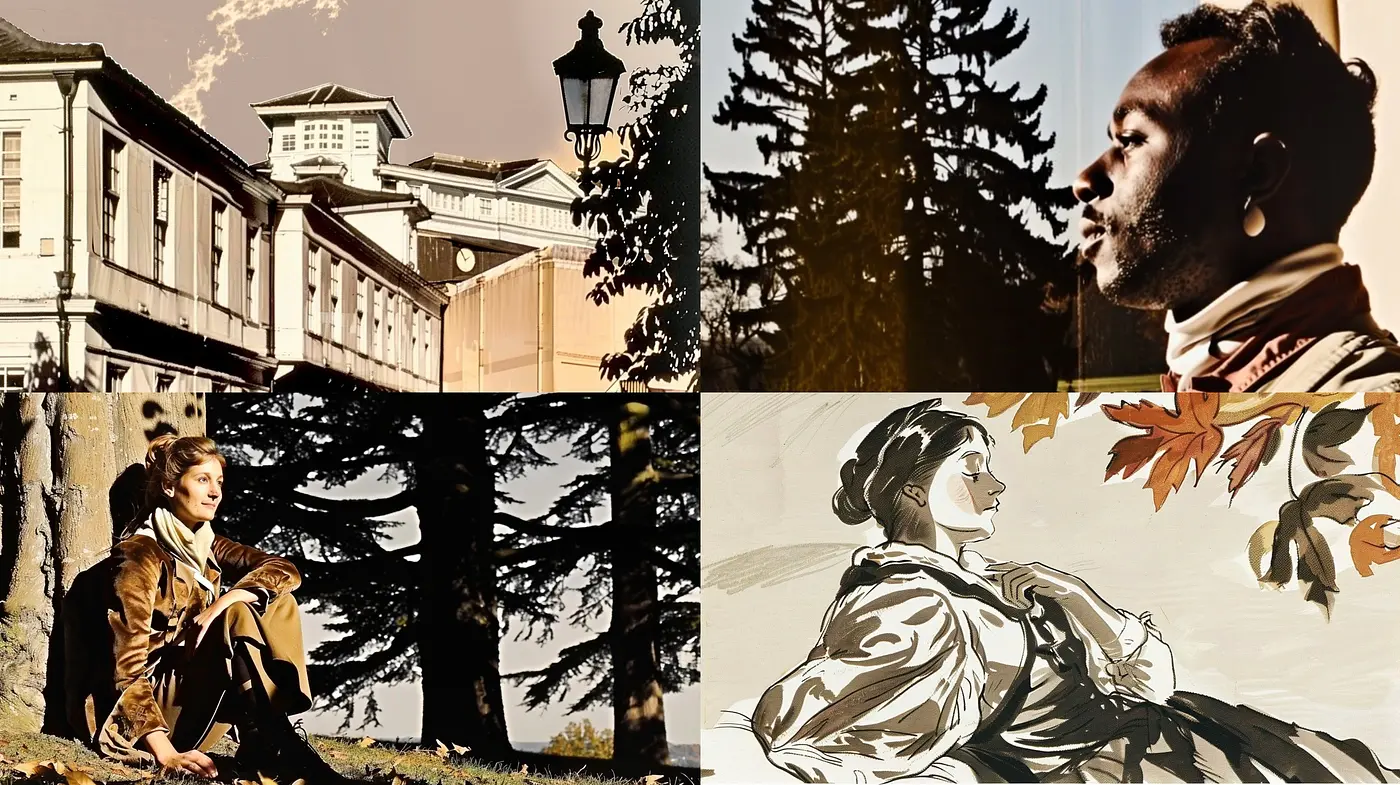 Consistent Sepia-Toned Illustrative Style with a Nostalgic Essence - Midjourney sref style