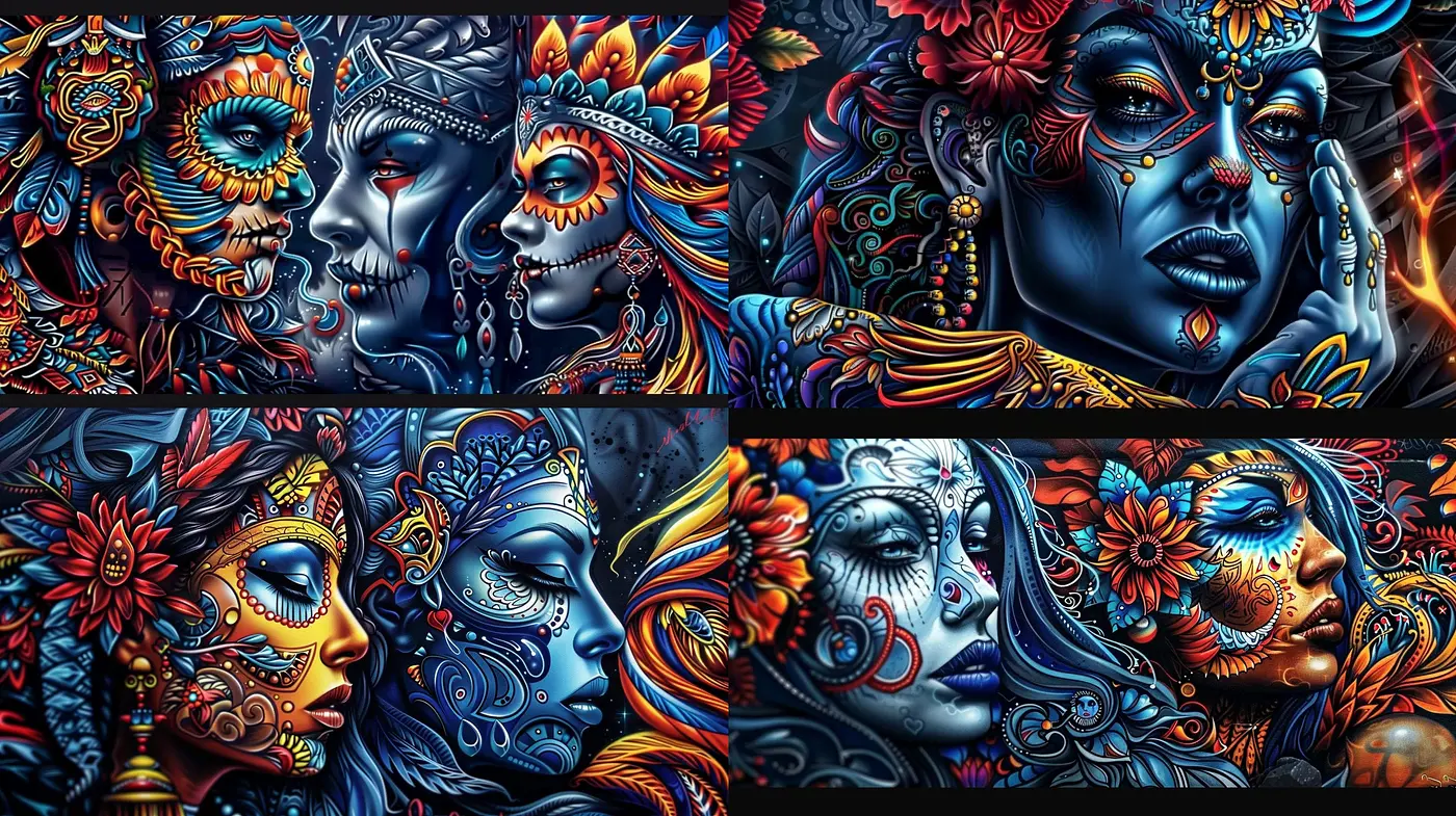 Vibrant Ethereal Mosaic: A Fusion of Lush Colors and Dreamlike Textures - Midjourney sref style