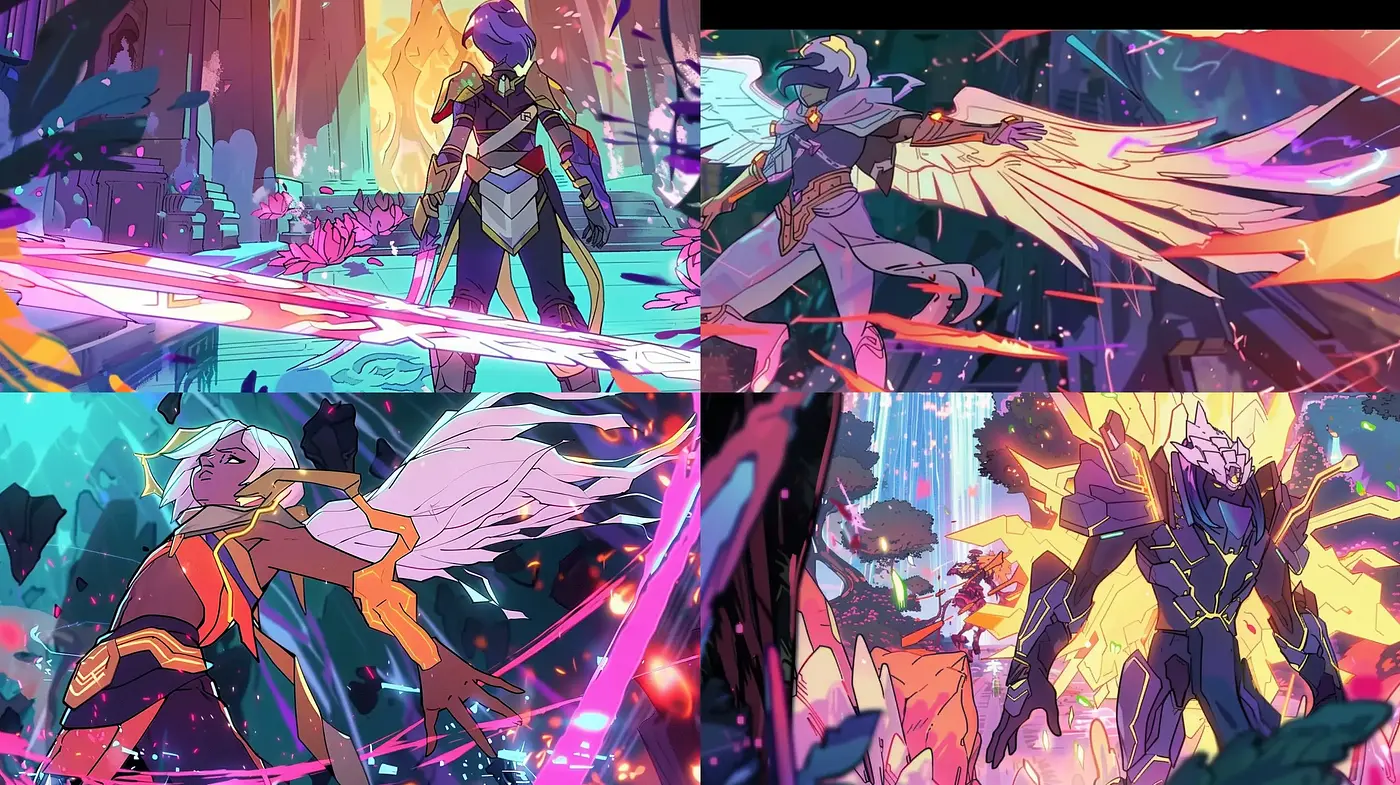Ethereal Neon Dreamscape Fusion - Midjourney sref style