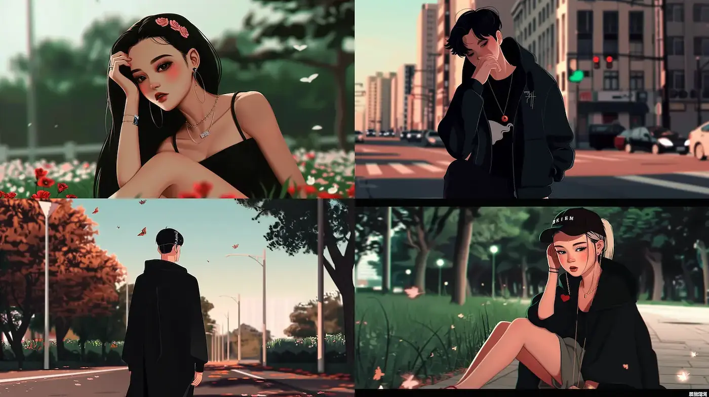 Modern Urban Aesthetic with Emotional Undertones - Midjourney sref style