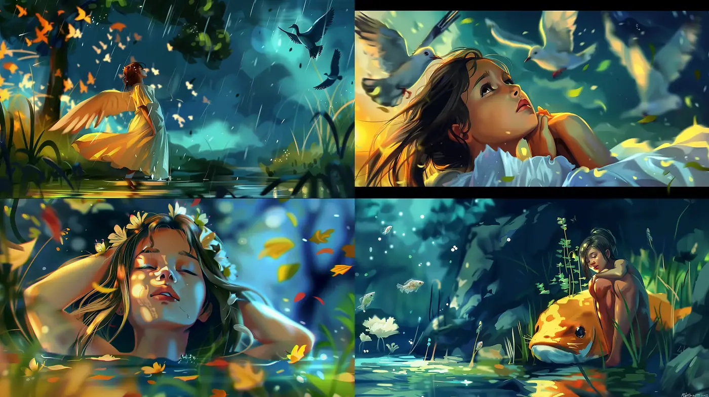 Luminous Dreamscape: A Vivid and Enchanting Artistic Expression of Ethereality - Midjourney sref style