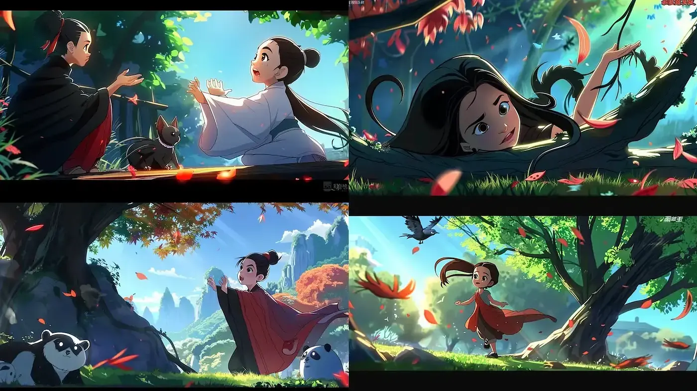 Fantasy Nature Escapade in Lush Animation Style - Midjourney sref style