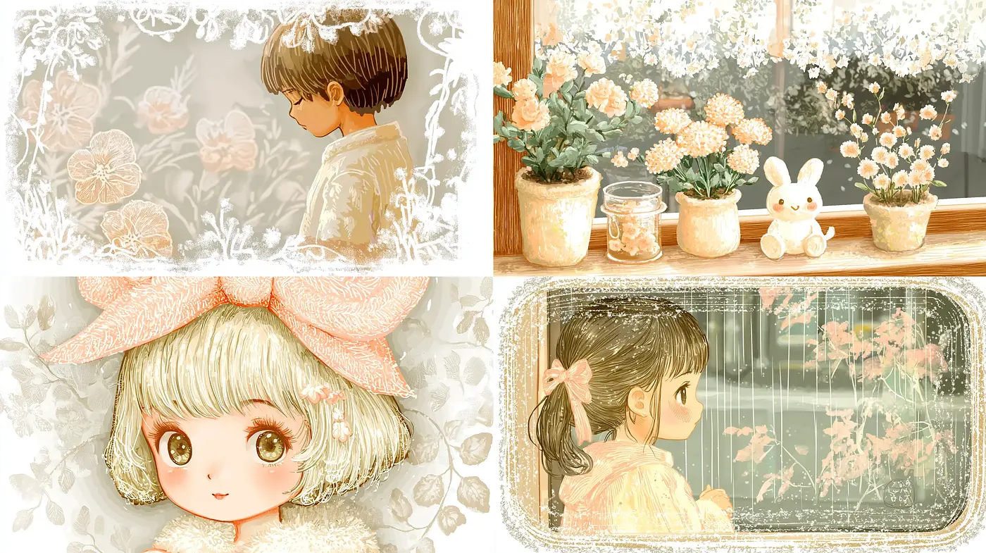Whimsical Pastel Storybook Illustrations - Midjourney sref style