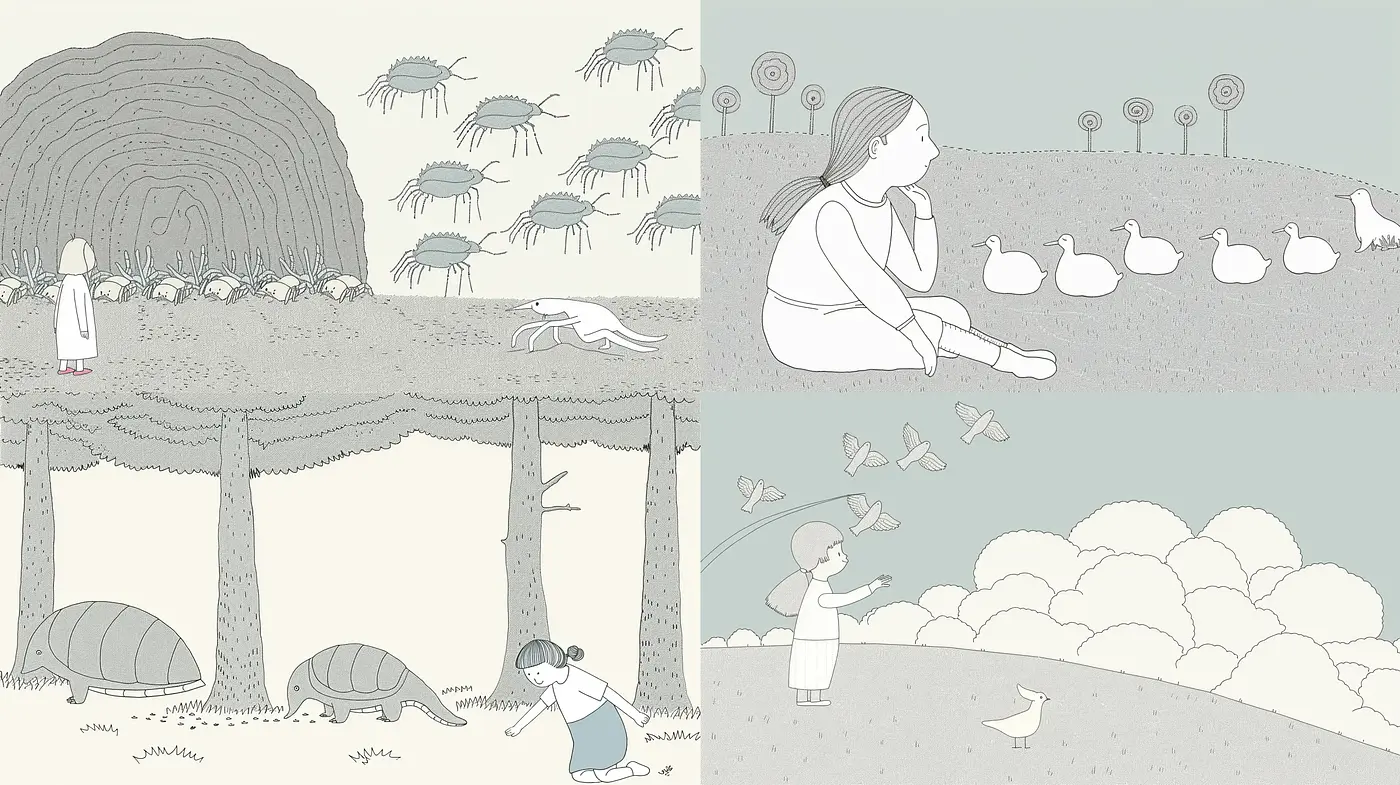 Soothing Serenity In Pastel Storybook Illustrations - Midjourney sref style