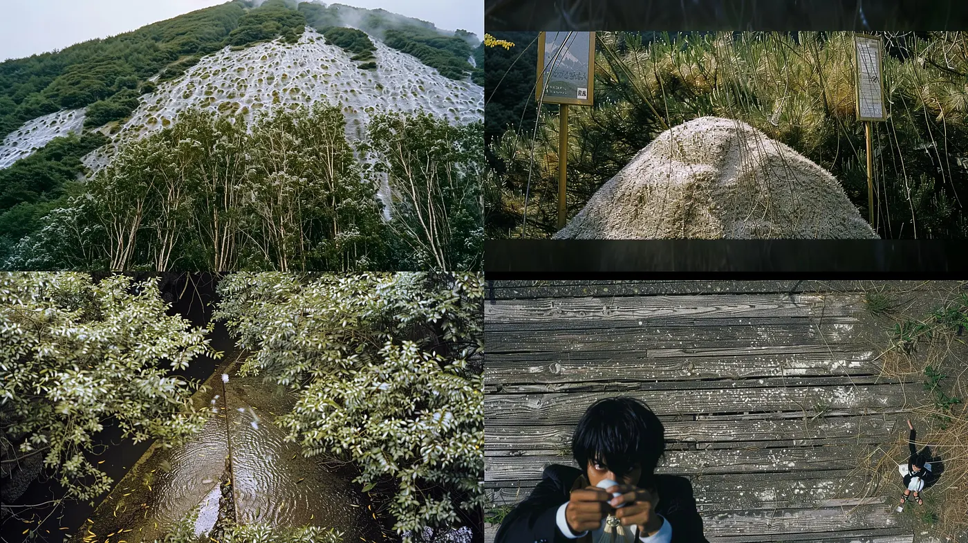 Ethereal Earth Tones: A Merged Palette of Natural Hues and Grainy Textures - Midjourney sref style