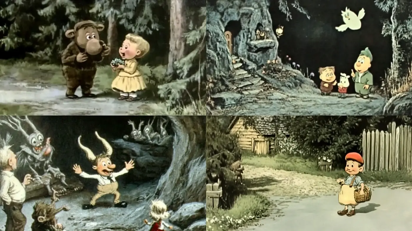 Enchanted Forest Animated Nostalgia - Midjourney sref style