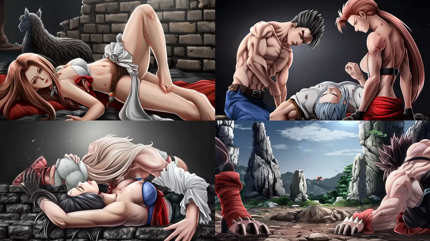 Dramatic Anime-Influenced Vignettes with a Dynamic Color Contrast - Midjourney sref style
