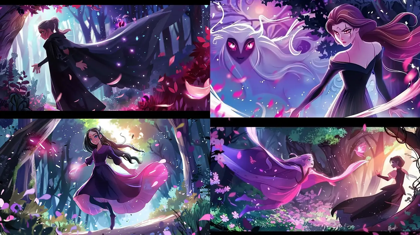 Enchanted Twilight Fantasy with Ethereal Luminescence - Midjourney sref style