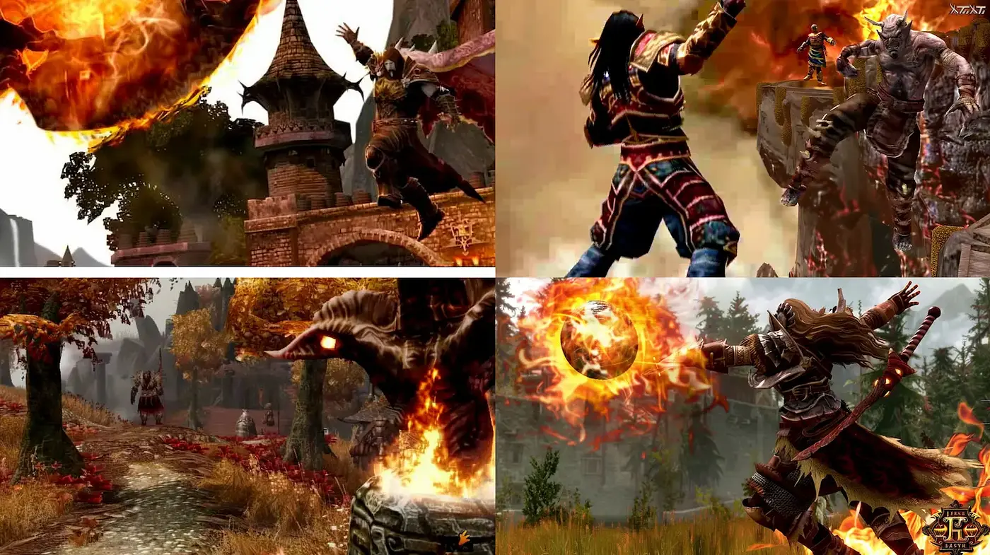 Epic Fantasy Scenes with Dynamic Action and Rich Environments - Midjourney sref style