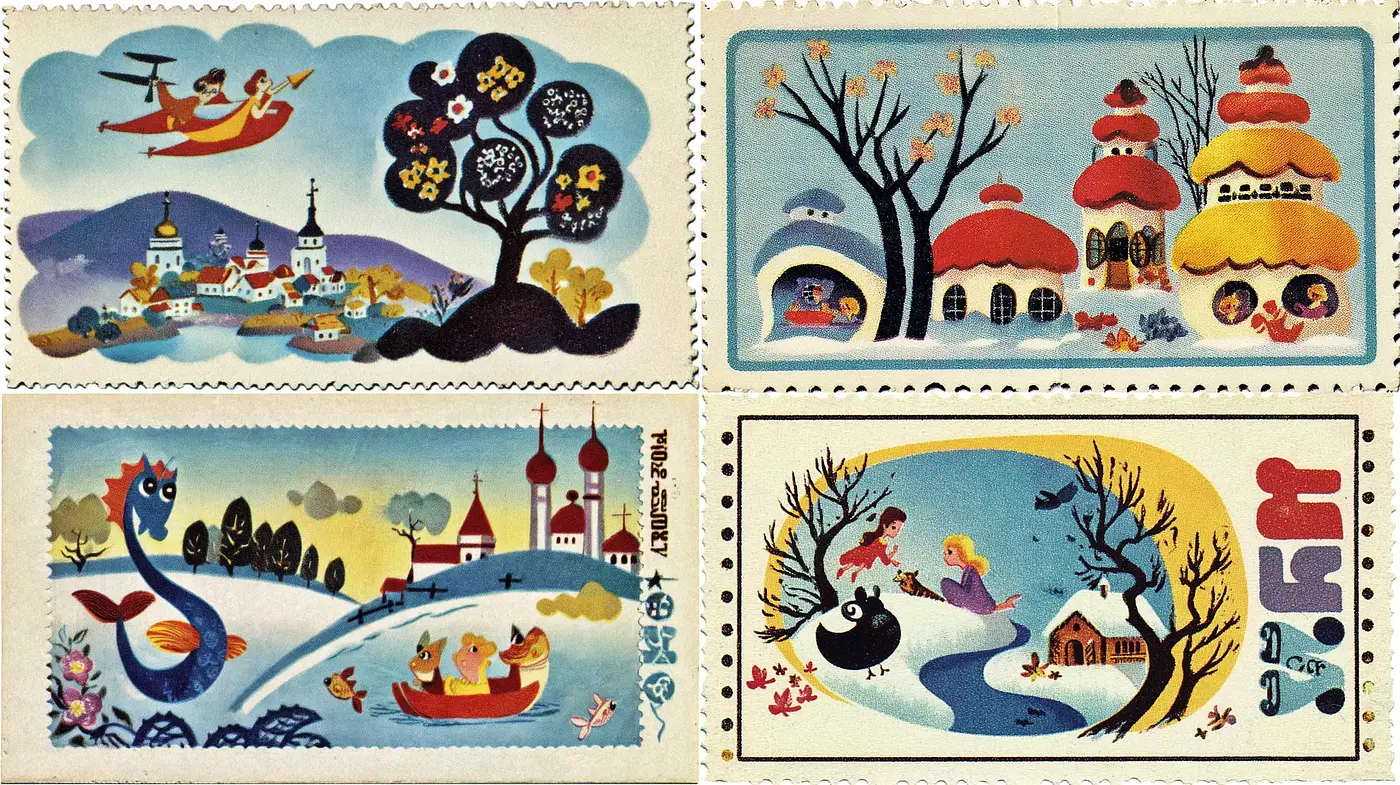 Whimsical Retro Illustrations with Rich Textures and Vivid Colors - Midjourney sref style
