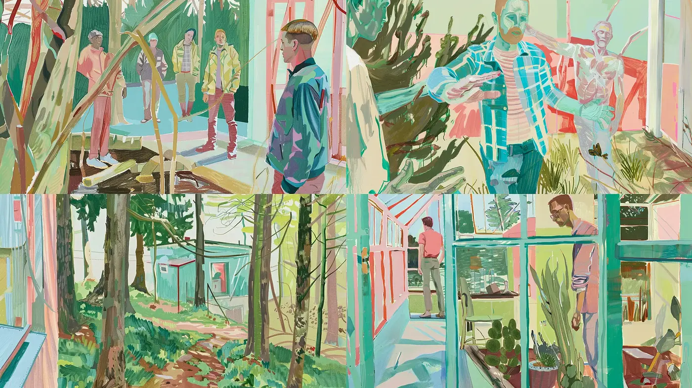 Vibrant Brushwork and Pastel Storytelling - Midjourney sref style