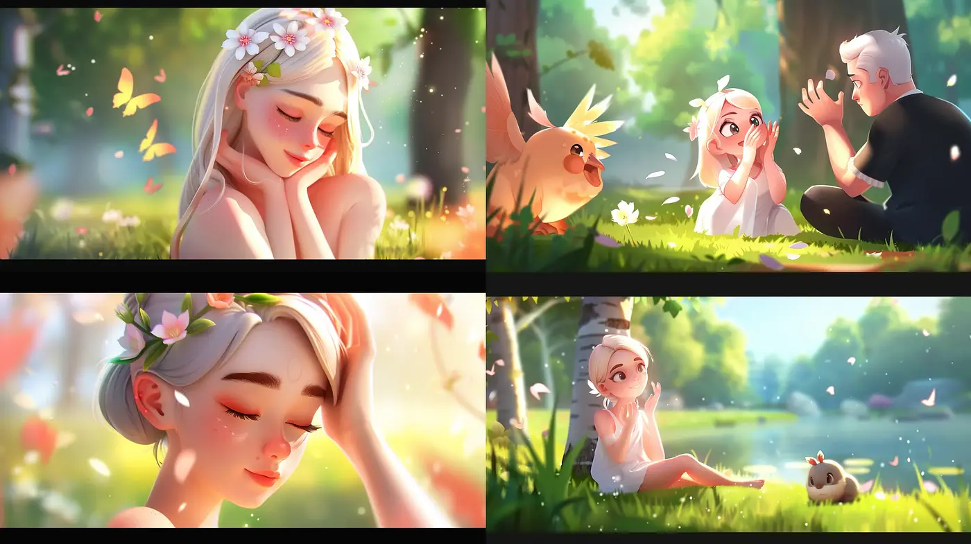 Luminous Pastoral Bliss: An Enchanted Mix of Soft Hues and Ethereal Light - Midjourney sref style