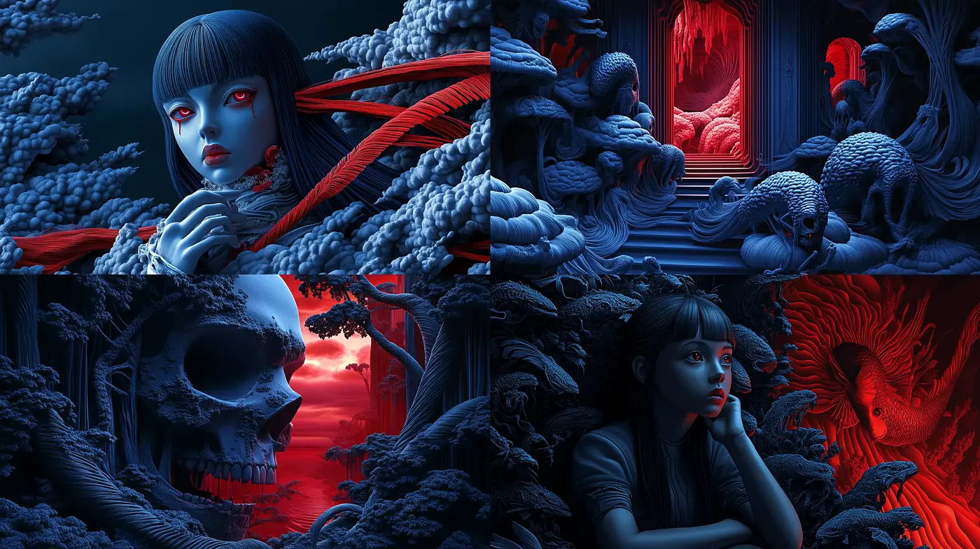 Ethereal Nocturne Fantasia with Surreal Biomechanical Traits - Midjourney sref style