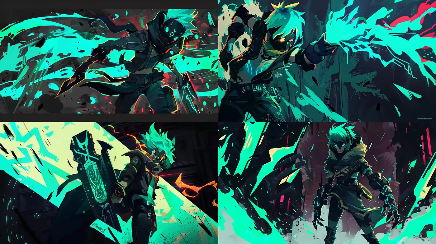 Energetic Cyberpunk Art with Neon Contrasts - Midjourney sref style