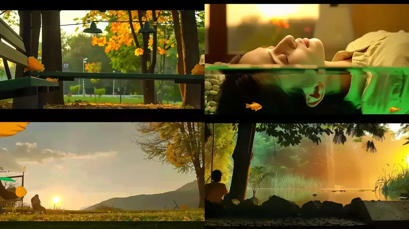 Amber Twilight Dreamscapes: A Warm Textured Homage to End-of-Day Serenity - Midjourney sref style