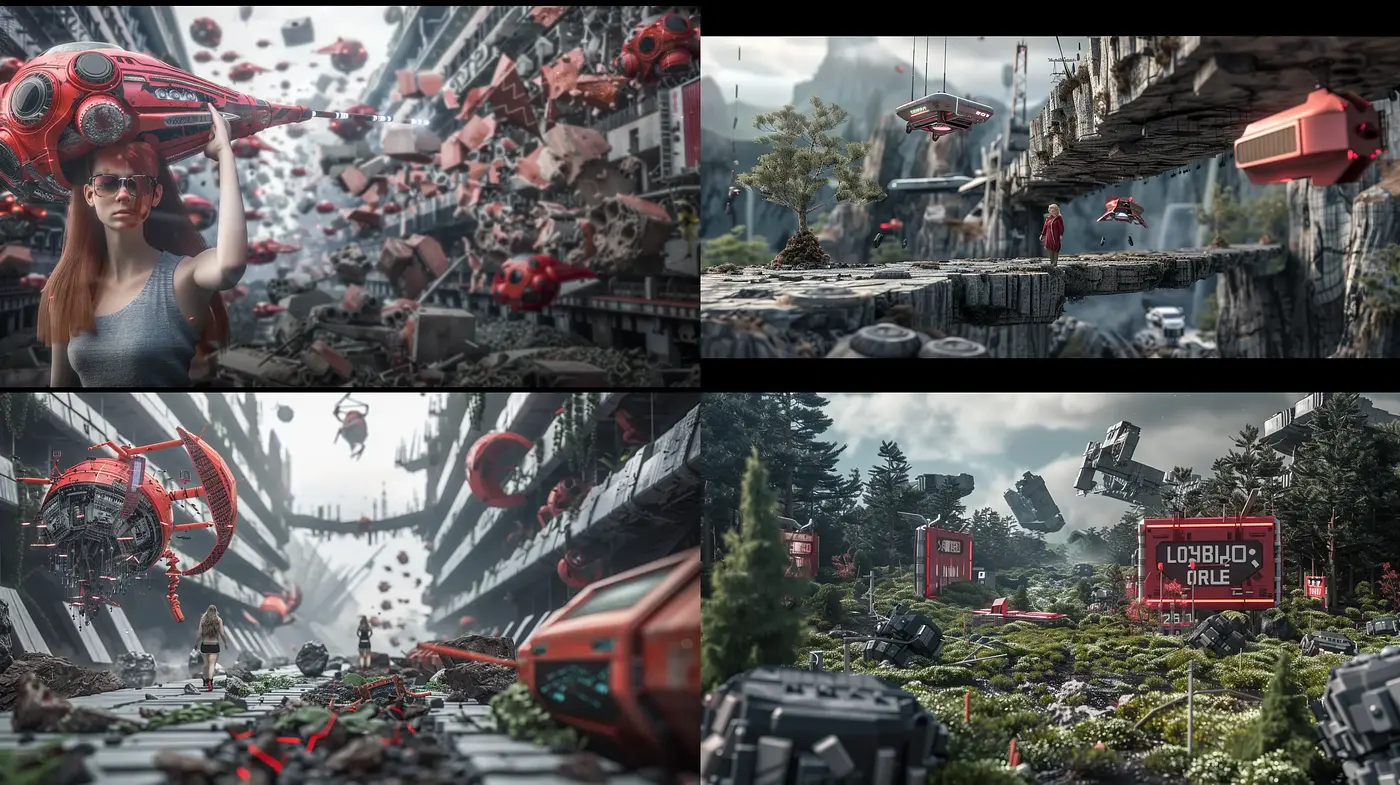 Post-Apocalyptic Visions with an Organic and Mechanical Blend - Midjourney sref style