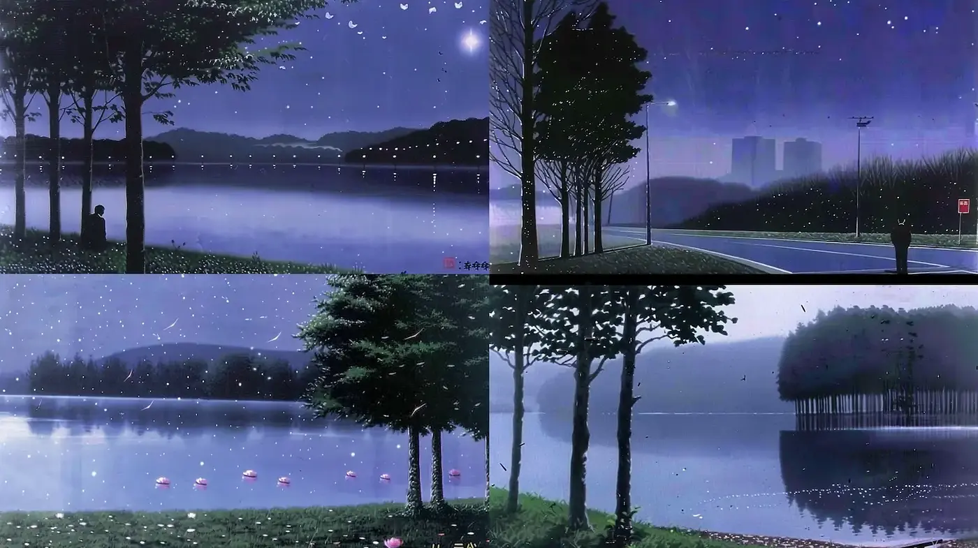 Melancholic Dreamscape with Ethereal Quality and Natural Elements - Midjourney sref style