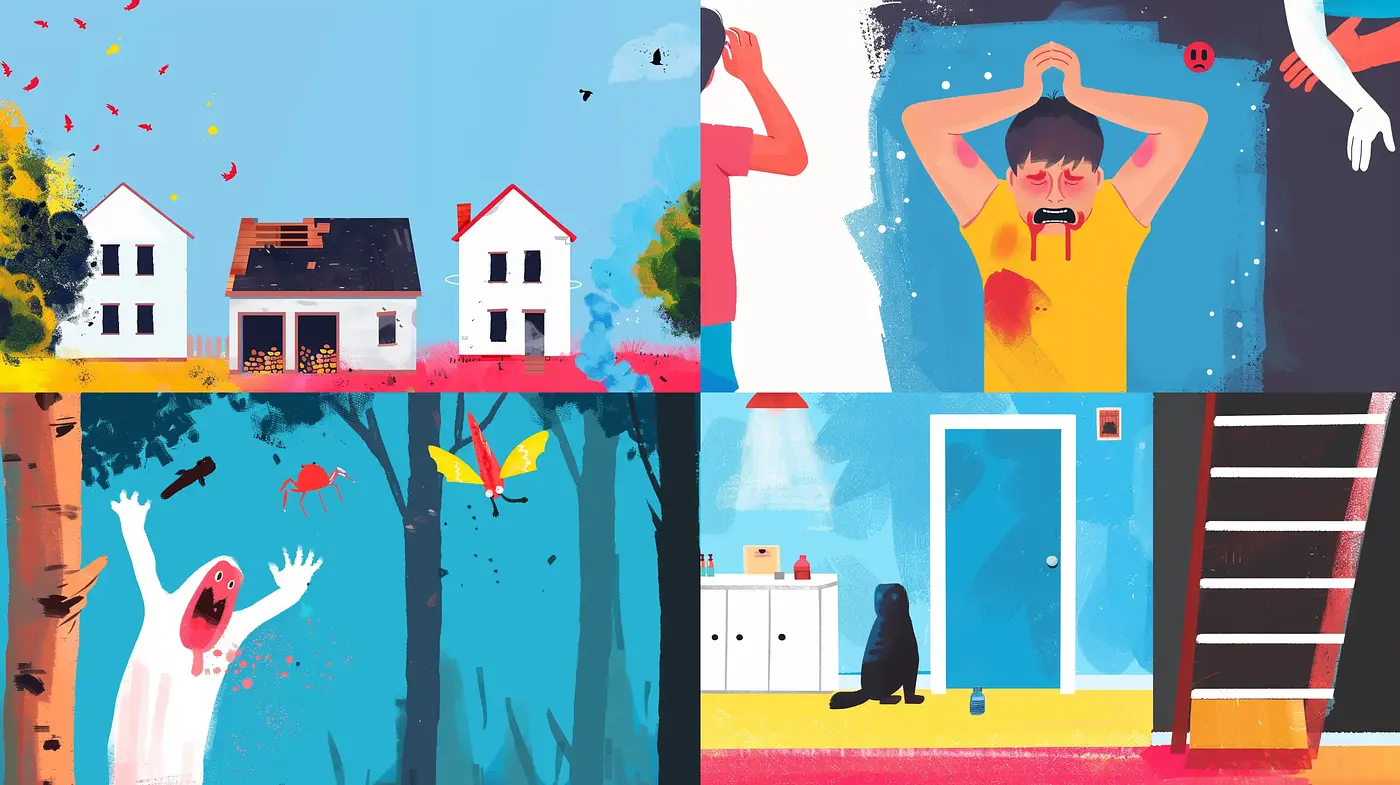 Vibrant Storybook Illustration Inspired Compositions - Midjourney sref style