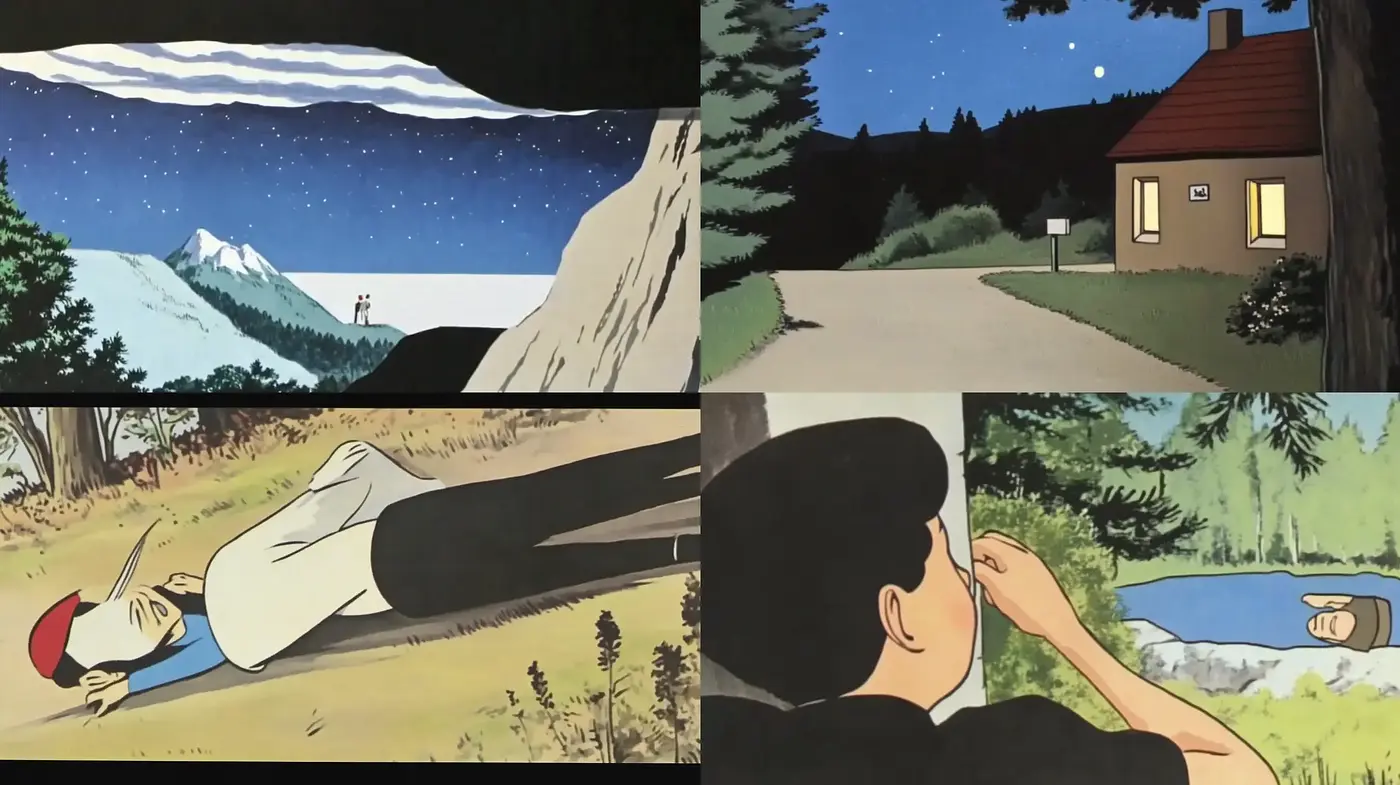 Tranquil Scenes in Stylized Earth Tones - Midjourney sref style