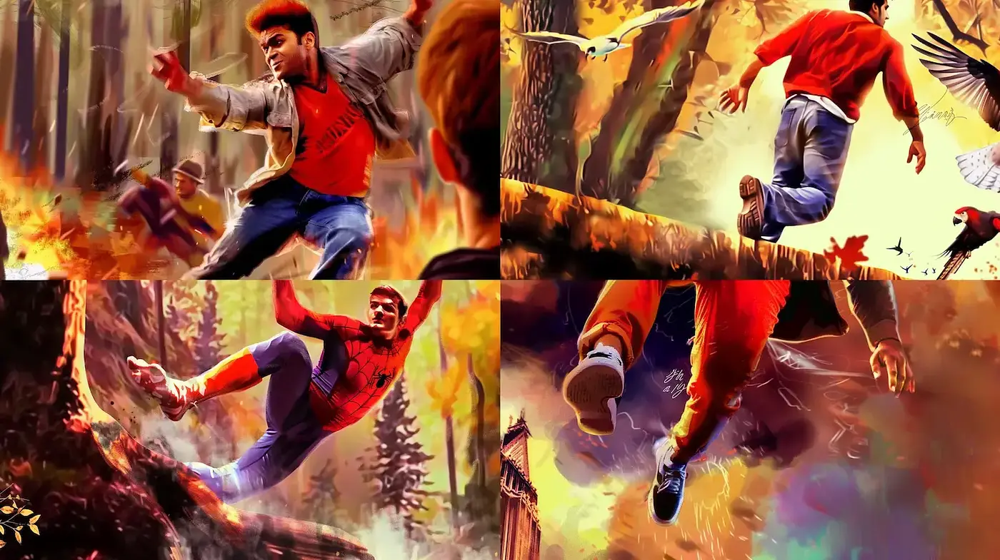 Dynamic, vibrant and expressive style evoking a sense of adventure - Midjourney sref style