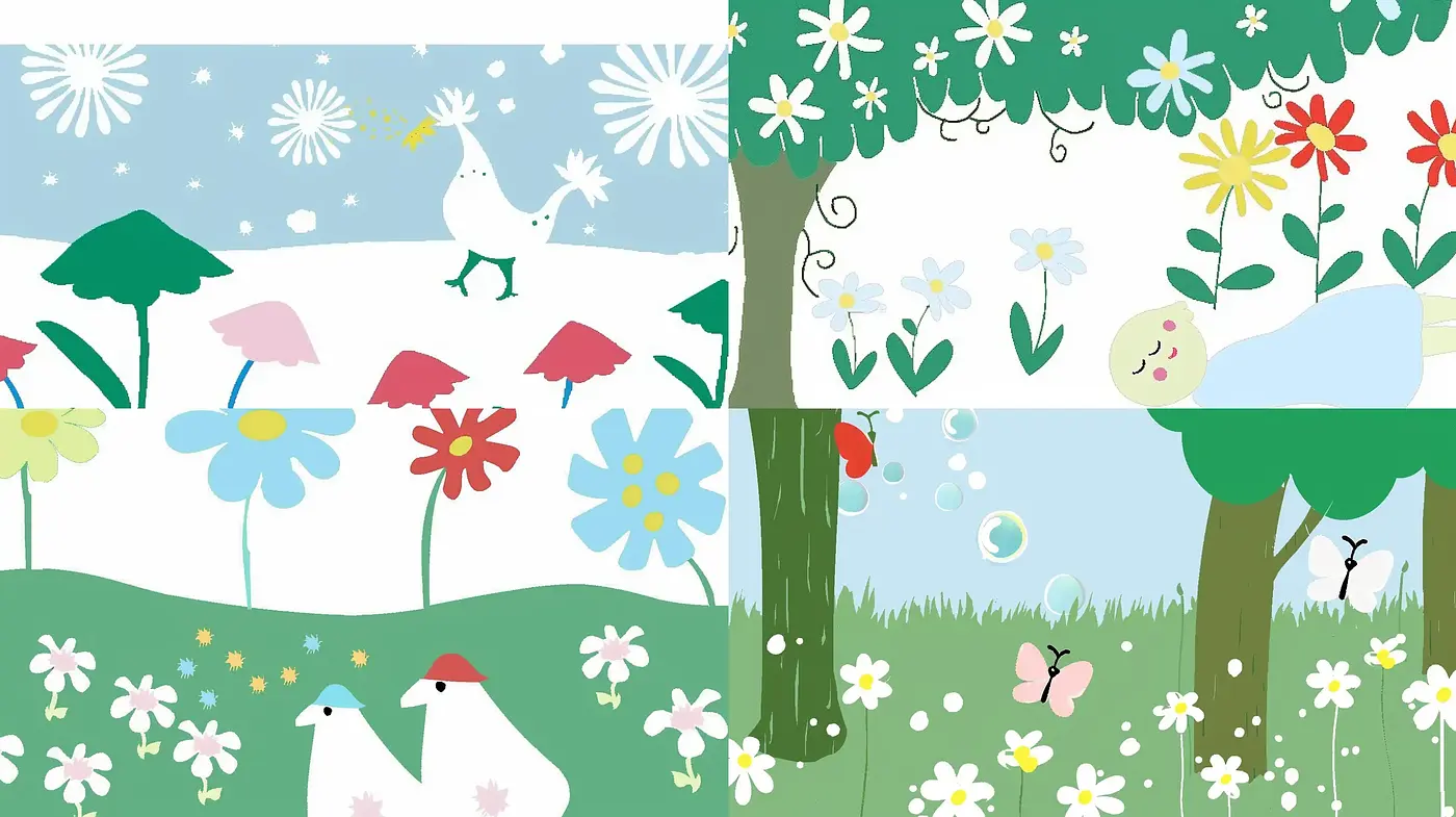 Consistent Elements in Stylized Botanical Illustrations - Midjourney sref style