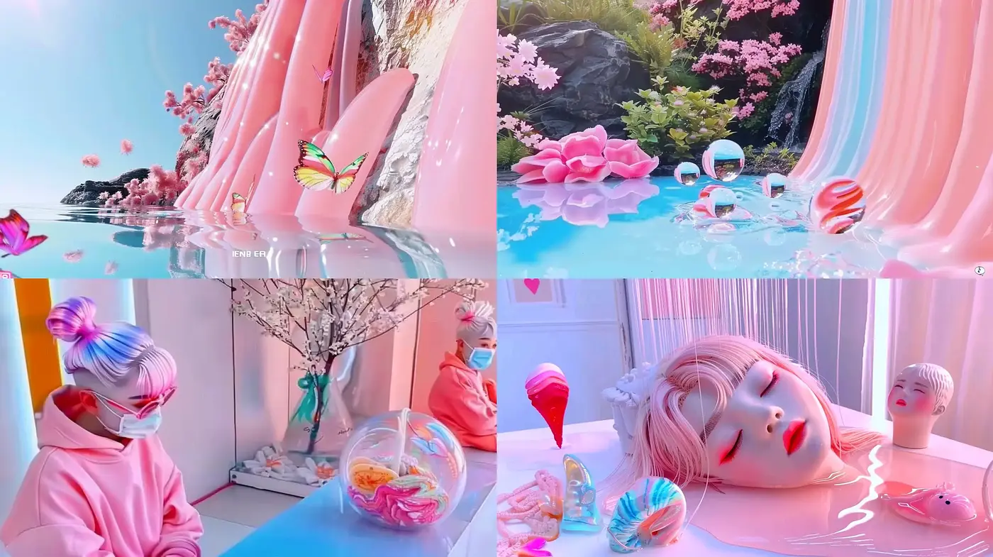Candy-Colored Dreamscapes with Surreal Overtones - Midjourney sref style
