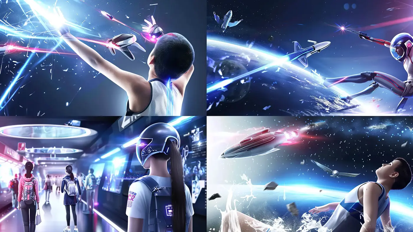 Futuristic Neon Dreamscape Visualization - Midjourney sref style