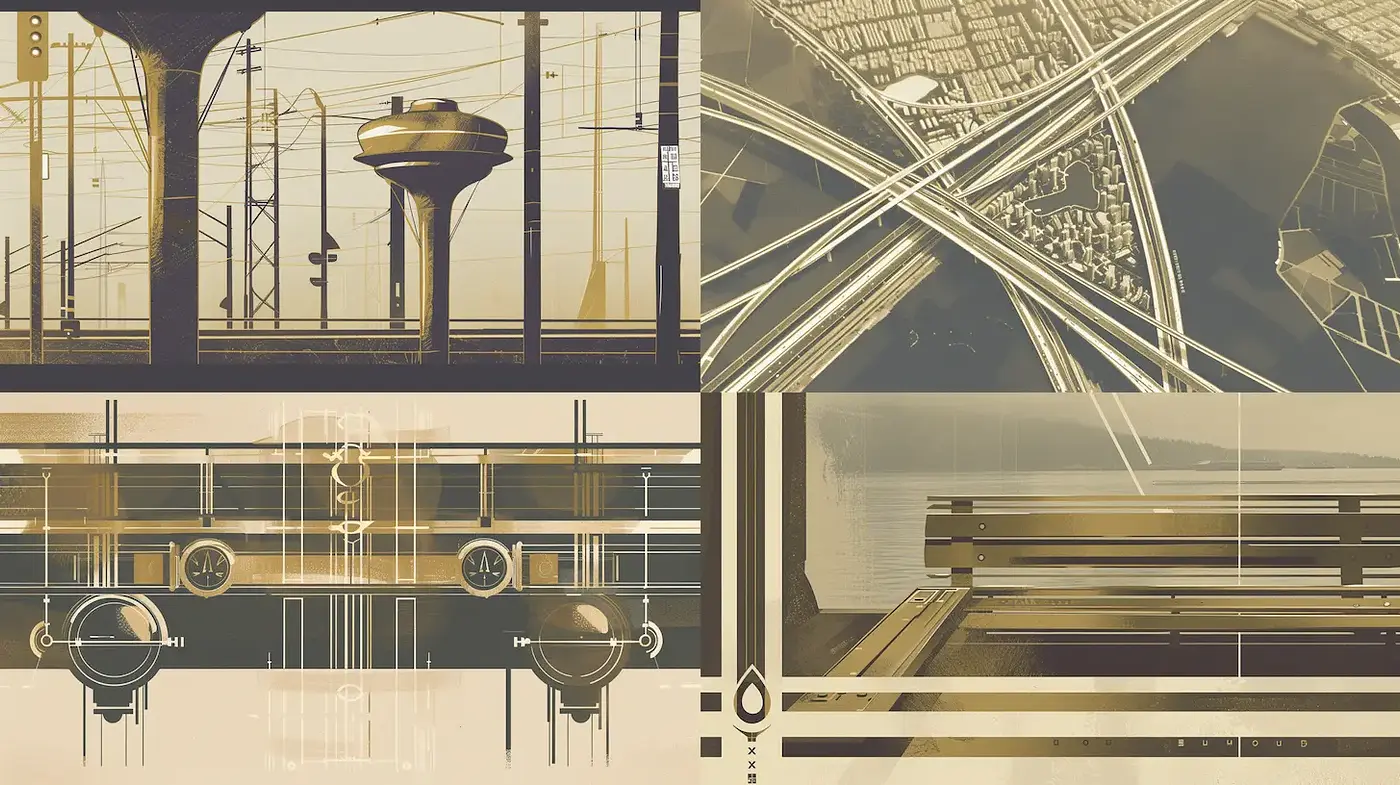 Futuristic Urban Exploration with a Retro Aesthetic - Midjourney sref style