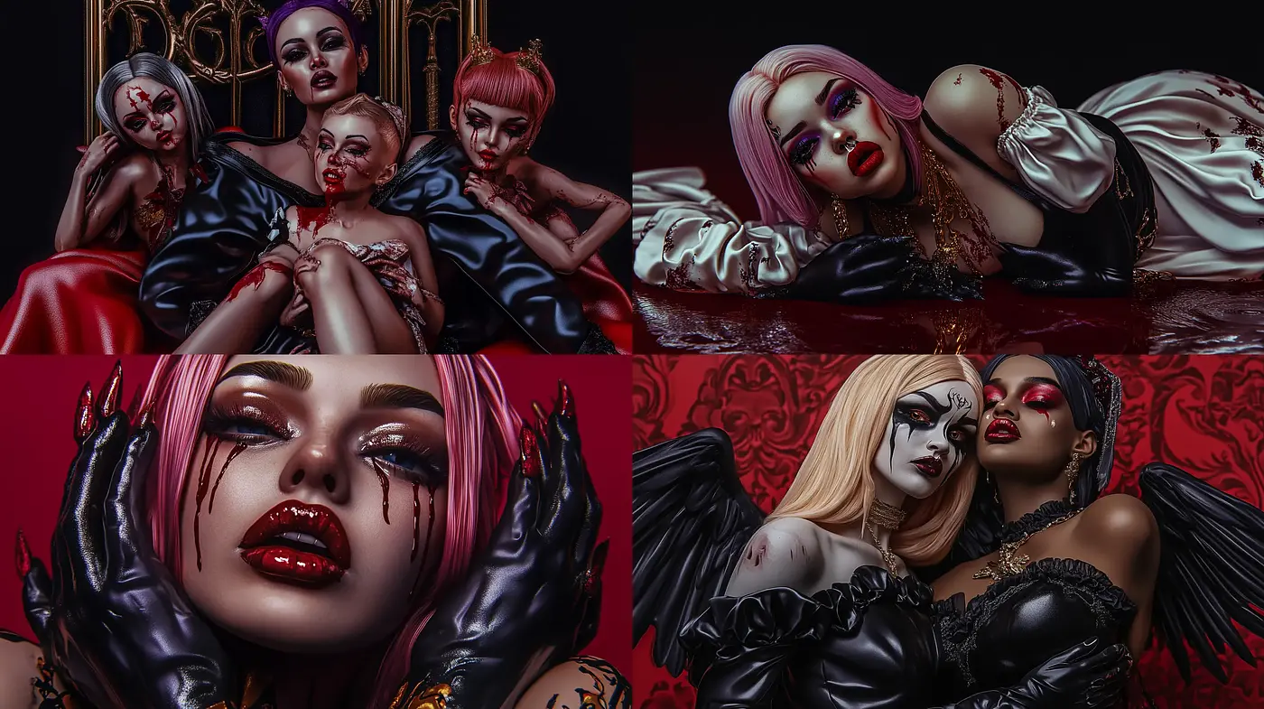 Gothic Opulence and Surreal Portraiture - Midjourney sref style