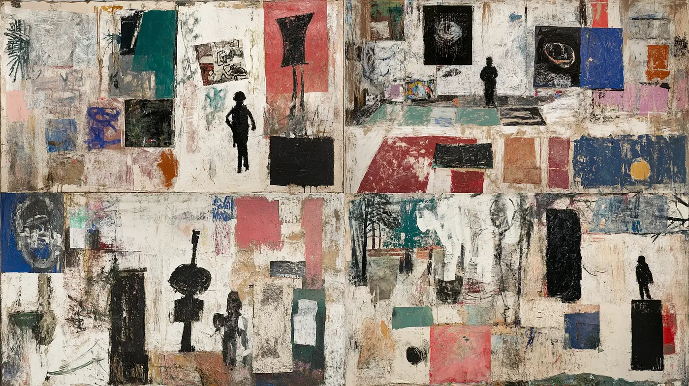 Collage of Time-Worn Memories: A Tapestry of Abstract Nostalgia - Midjourney sref style