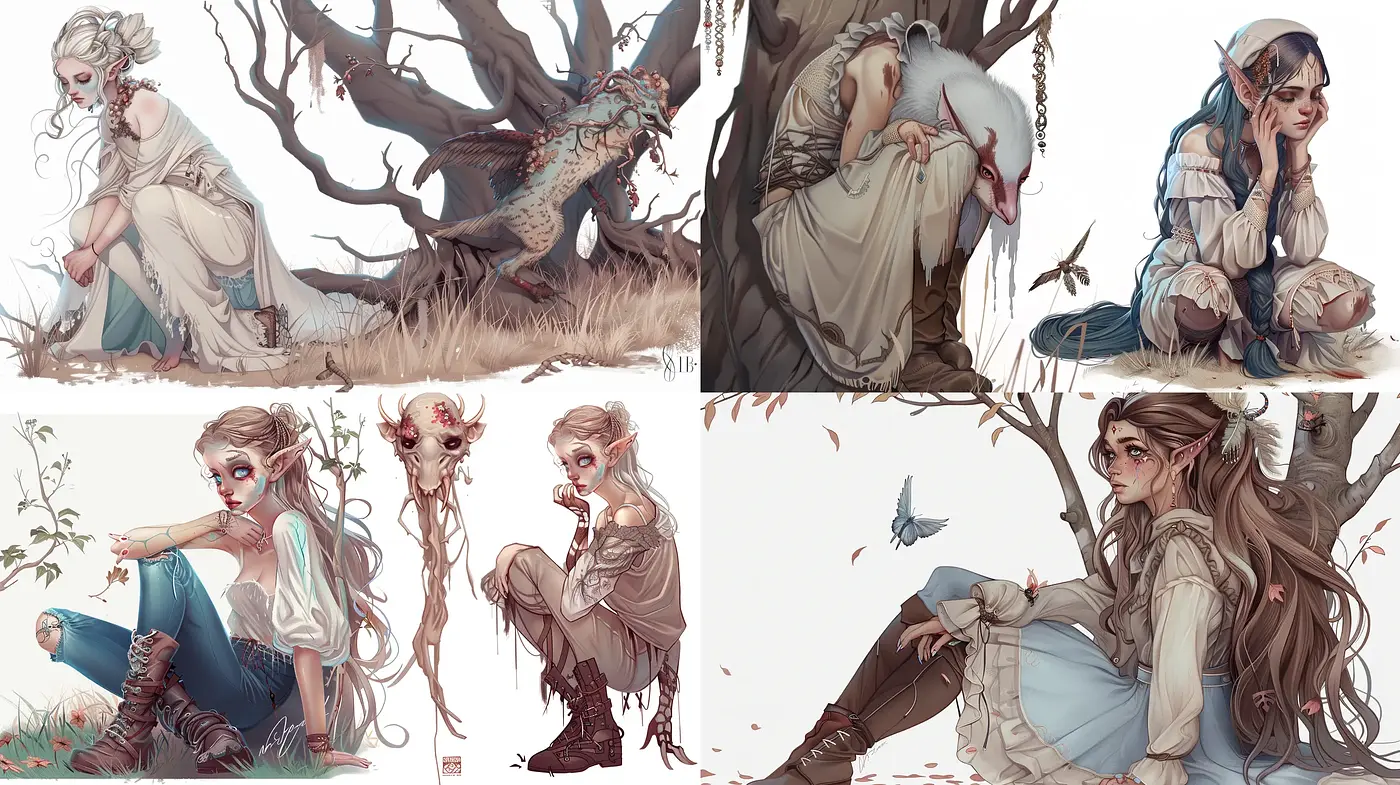 Ethereal Fantasia: A Consistent Collection of Dreamy Pastel Illustrations - Midjourney sref style