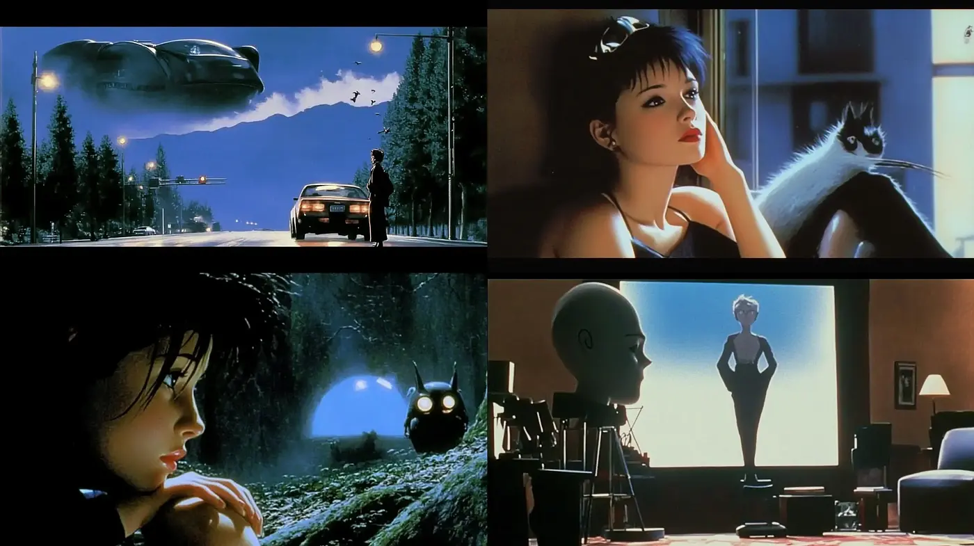Neo-Noir Cinematic Visions with a Cyberpunk Undertone - Midjourney sref style