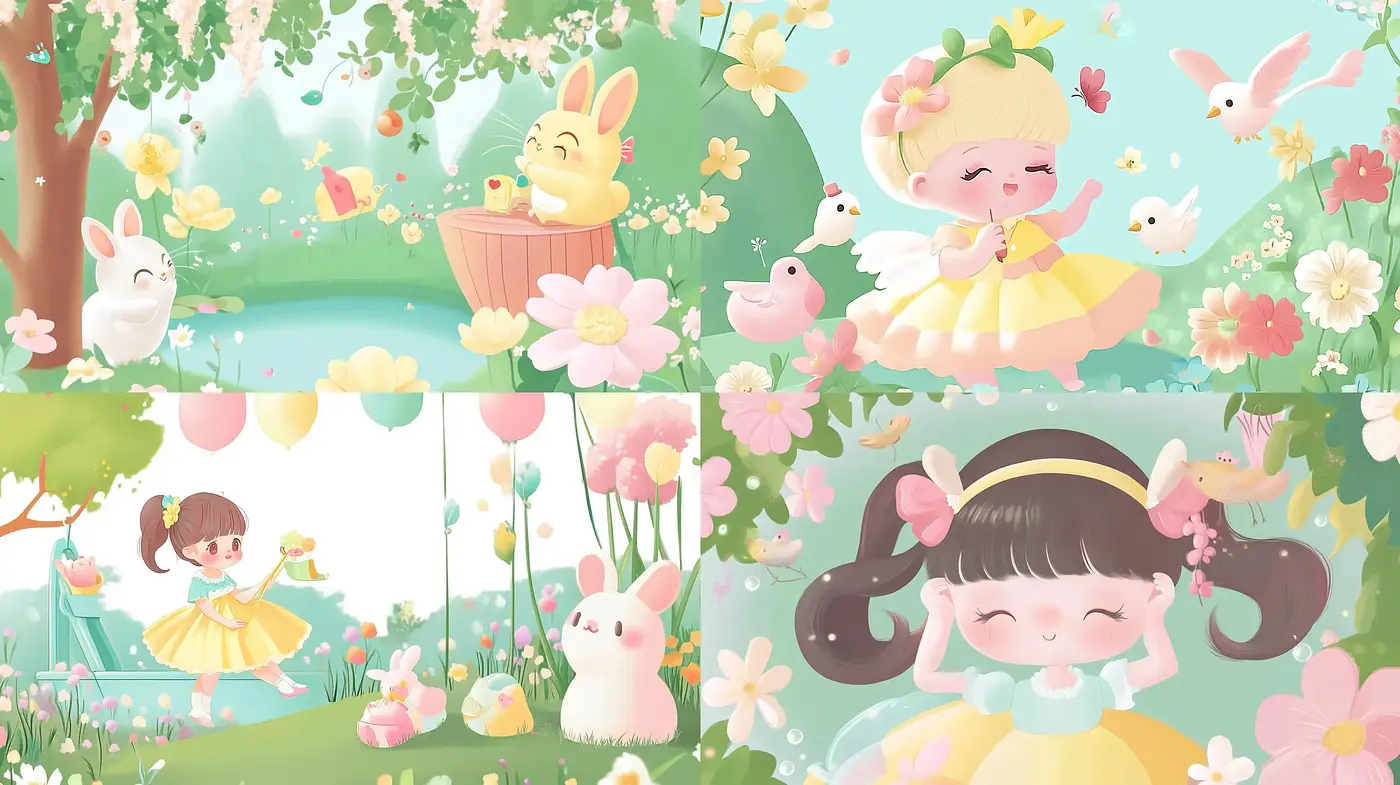 Enchanted Pastel Dreamscape: A Whimsical Journey Through a Serene Color Palette - Midjourney sref style