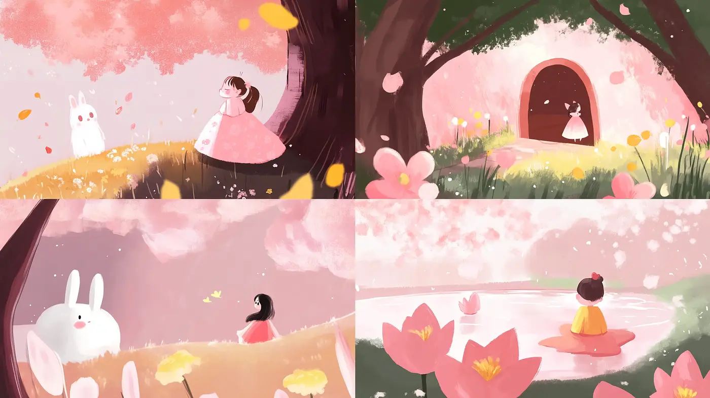 Dreamy Pastel Vistas with Whimsical Charm - Midjourney sref style